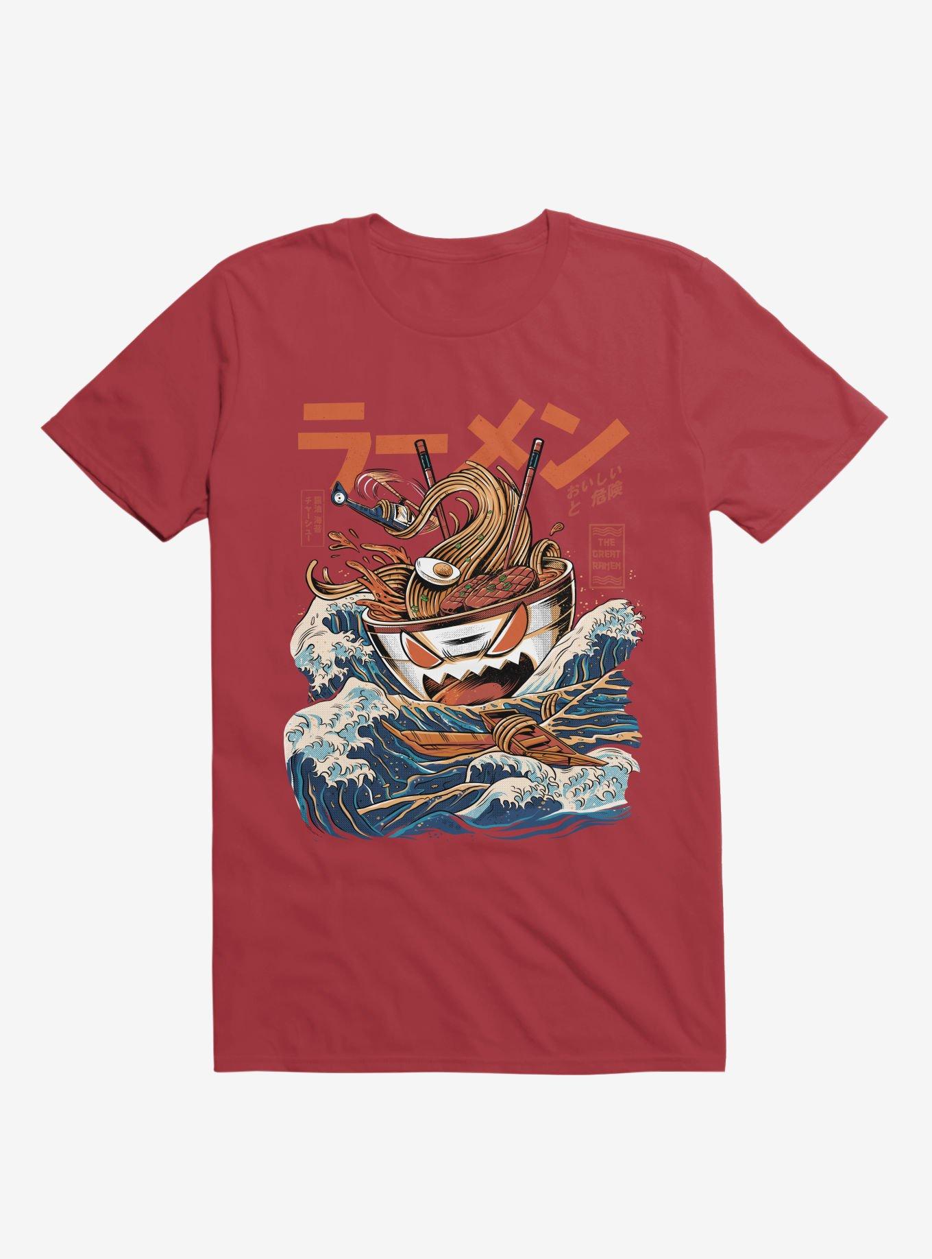 The Black Great Ramen Attack Red T-Shirt, , hi-res