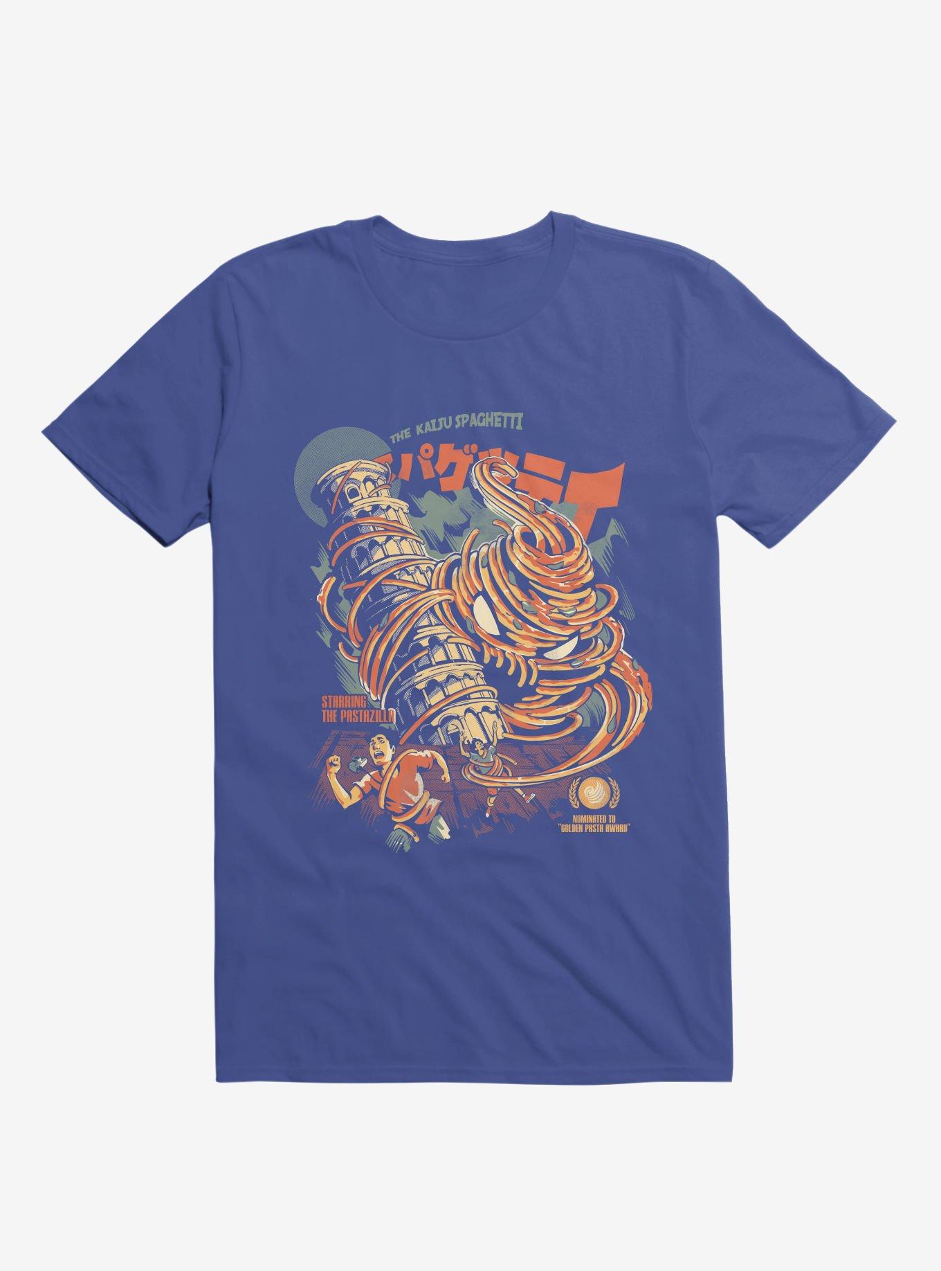 The Kaiju Spaghetti Starring The Pastazilla Royal Blue T-Shirt, ROYAL, hi-res