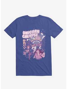 Unicorn Calypse Rainbow Sunshine Attack Royal Blue T-Shirt, , hi-res