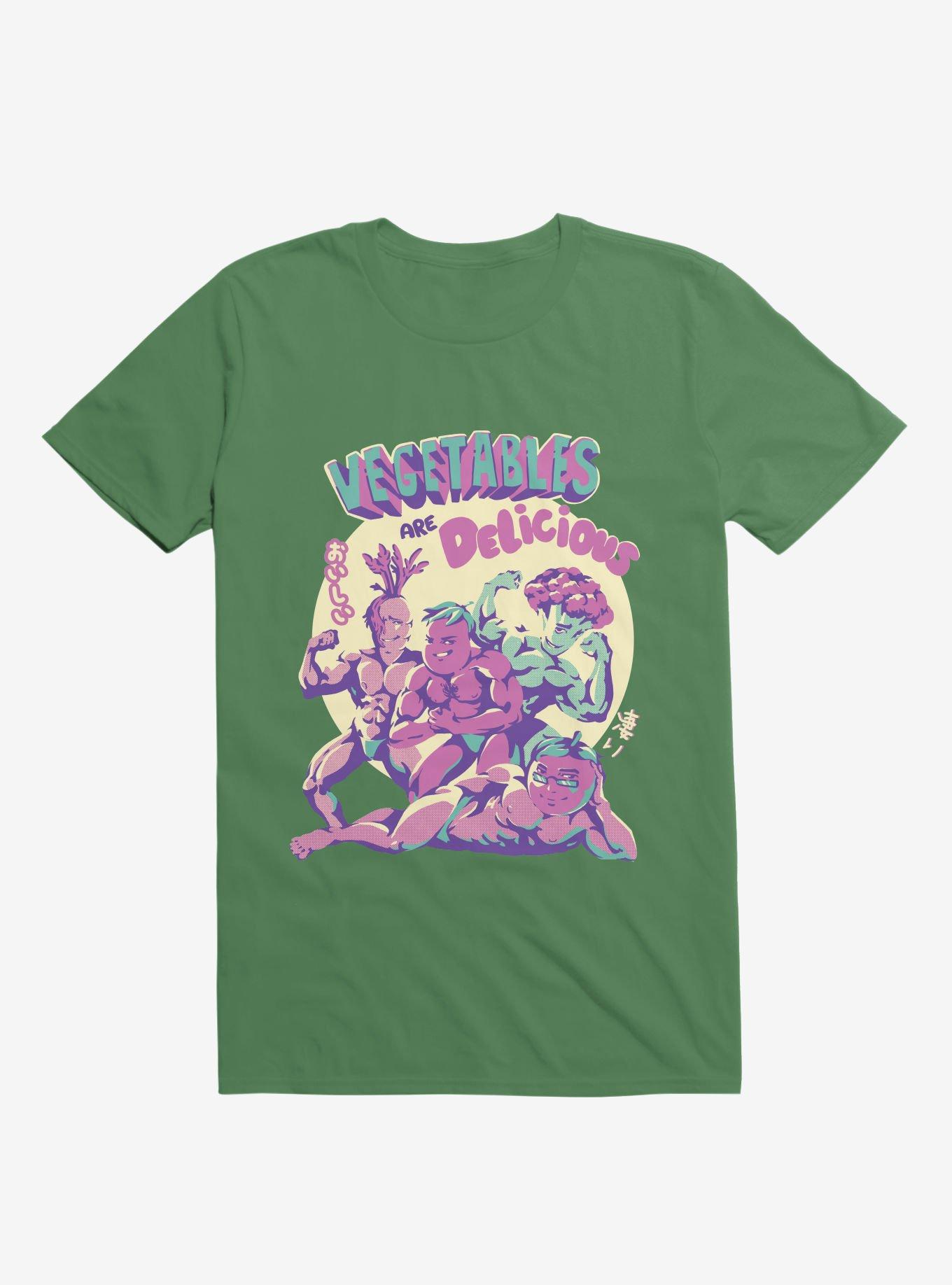 Vegetables Are Delicious Kelly Green T-Shirt, , hi-res