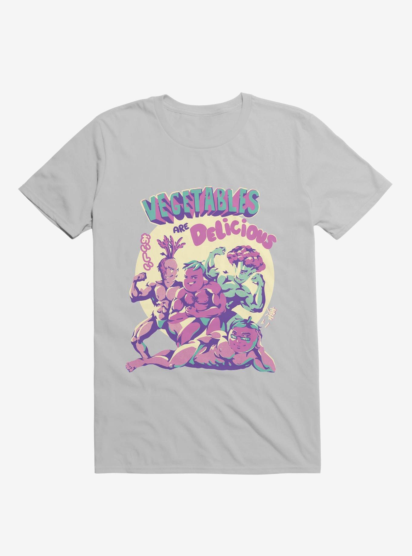 Vegetables Are Delicious Ice Grey T-Shirt, , hi-res