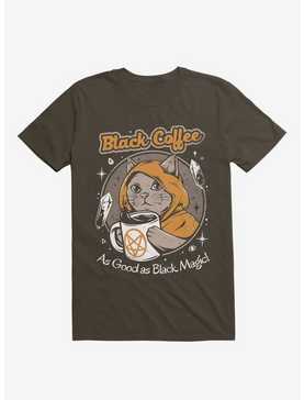 Black Coffee Cat As Good As Black Magic Brown T-Shirt, , hi-res