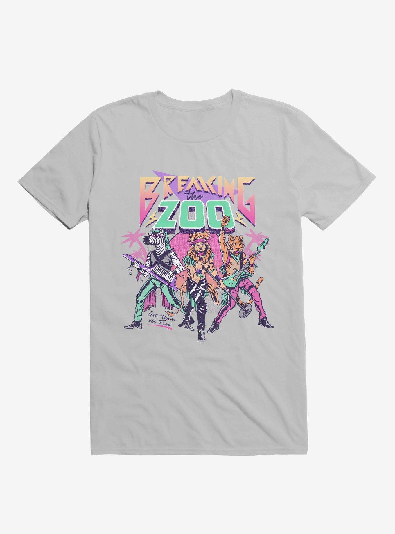 Breaking The Zoo Animal Rock Band Ice Grey T-Shirt, , hi-res