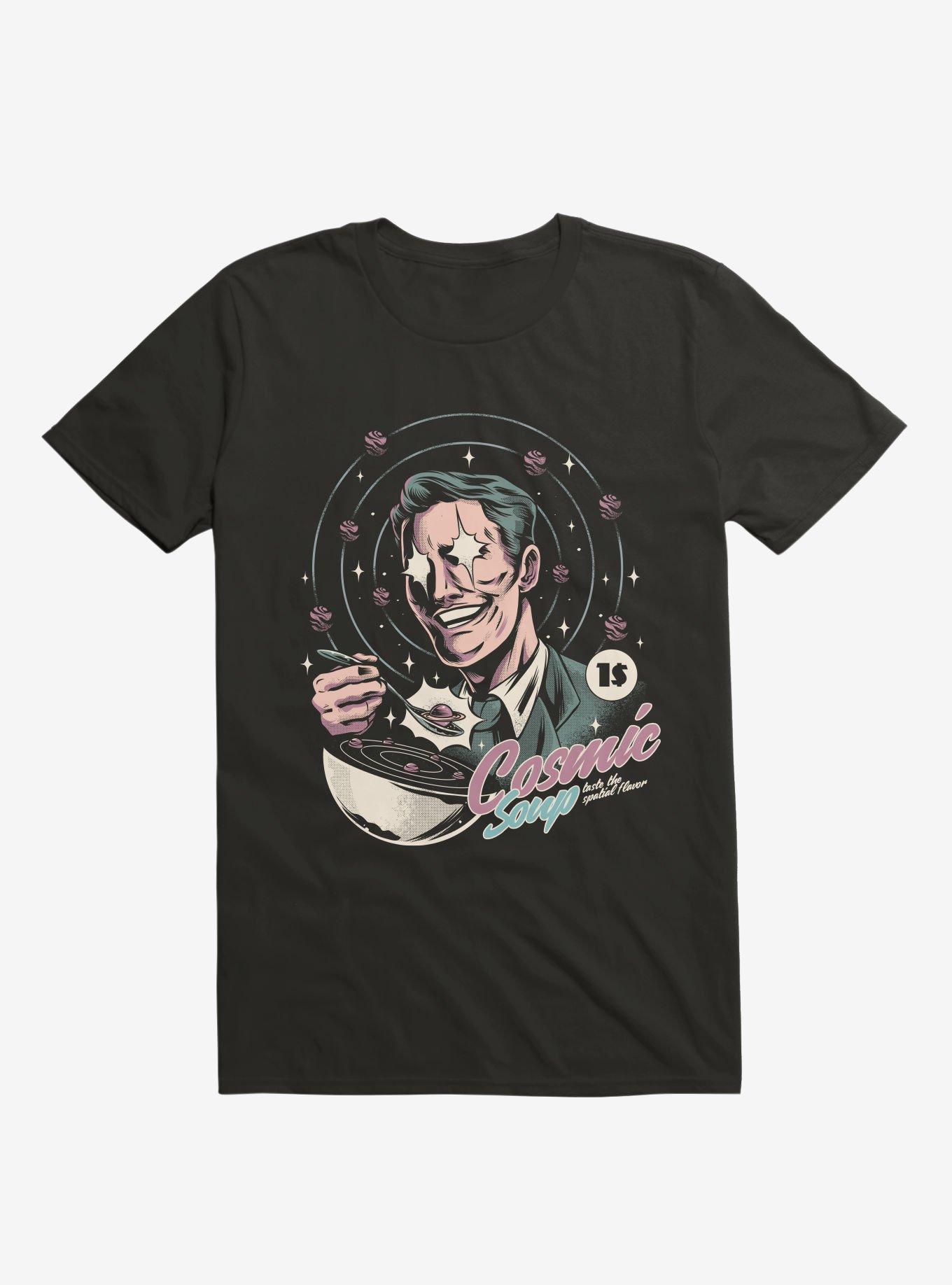 Cosmic Soup Taste The Spatial Flavor Black T-Shirt, , hi-res