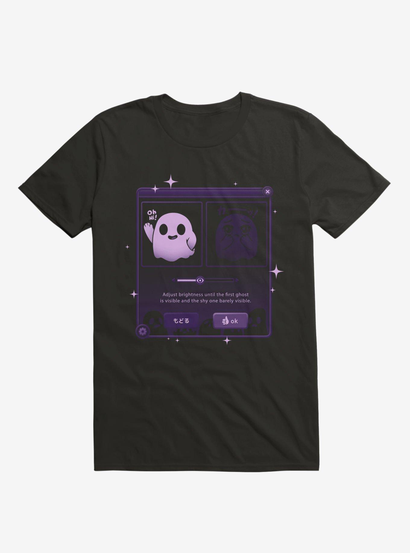 Dandere Ghost Adjust Till Visible Black T-Shirt, , hi-res