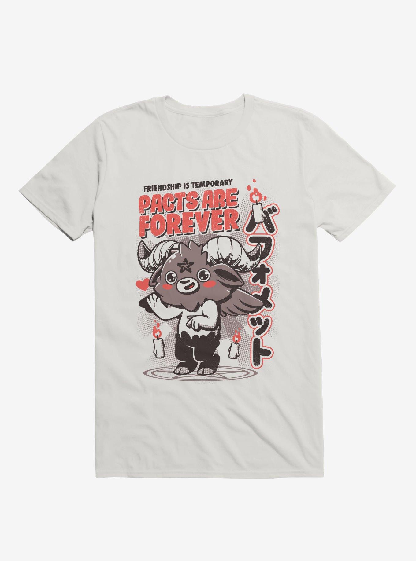 Pacts Are Forever Satan Black T-Shirt, WHITE, hi-res
