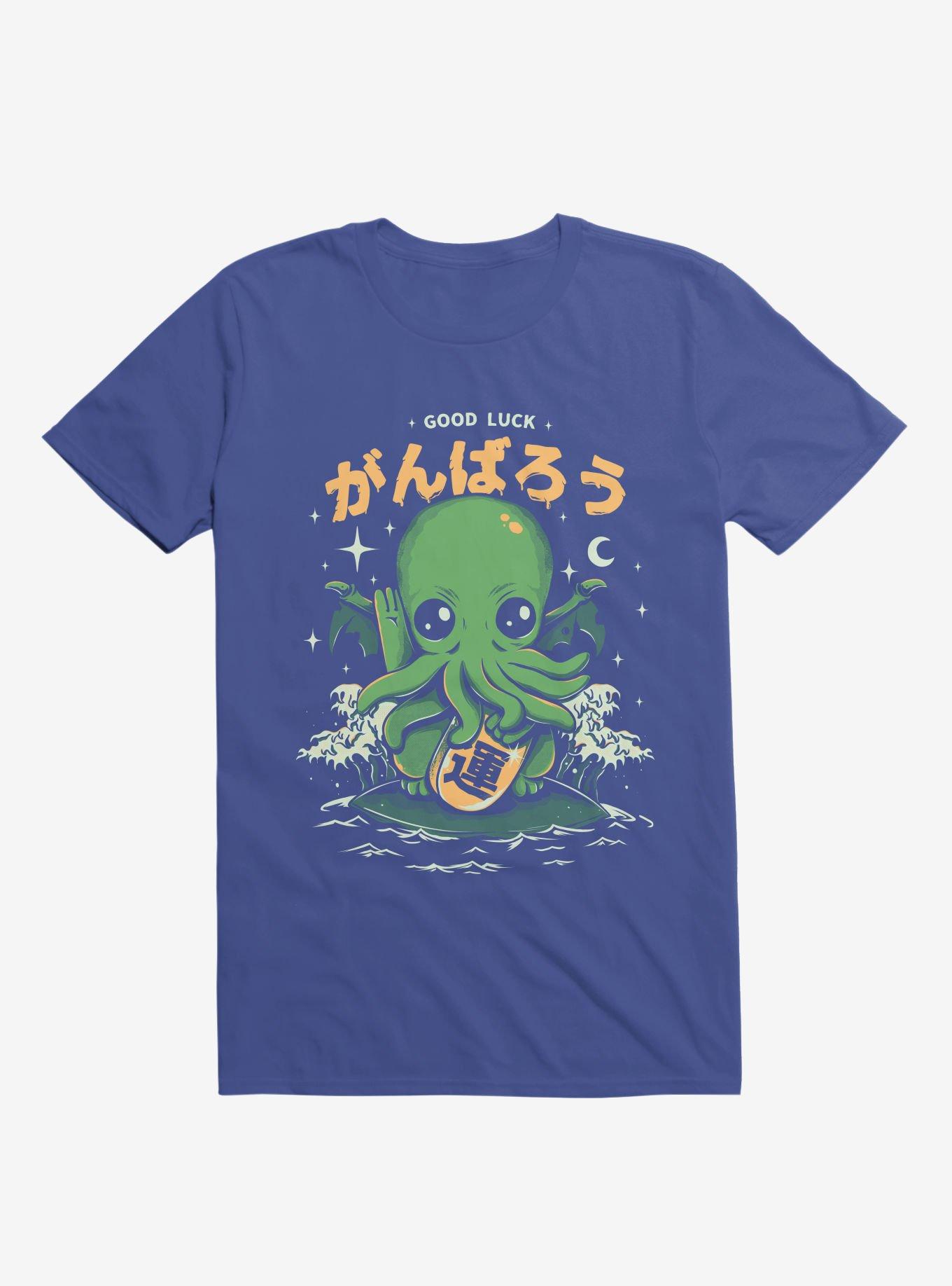 Good Luck Cutethulhu Royal Blue T-Shirt, , hi-res
