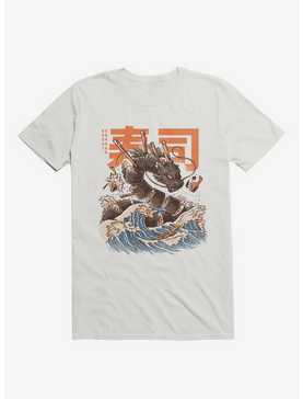 Great Sushi Dragon Attack White T-Shirt, , hi-res