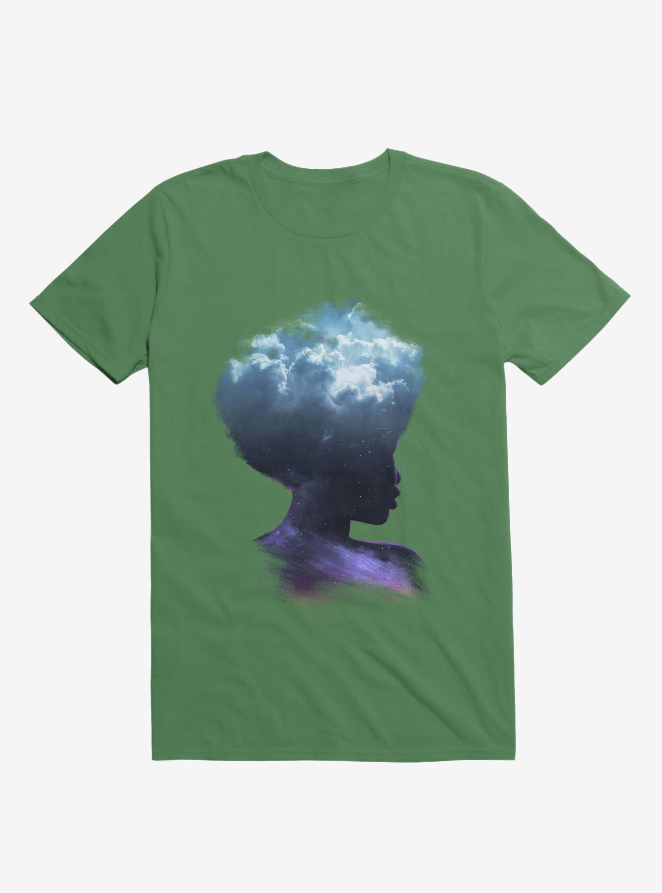 Head In The Clouds Galaxy Irish Green T-Shirt, , hi-res