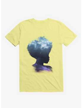 Head In The Clouds Galaxy Corn Silk Yellow T-Shirt, , hi-res