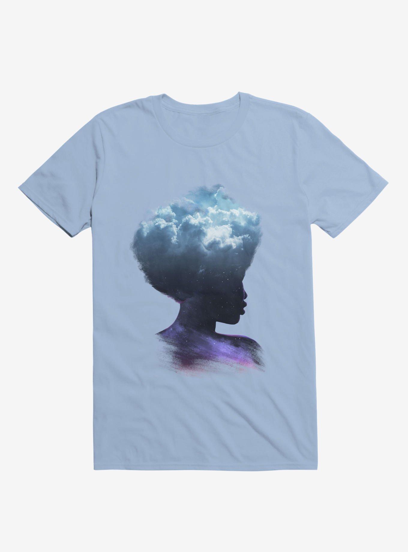 Head In The Clouds Galaxy Light Blue T-Shirt, LIGHT BLUE, hi-res