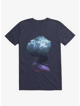 Head In The Clouds Galaxy Navy Blue T-Shirt, , hi-res