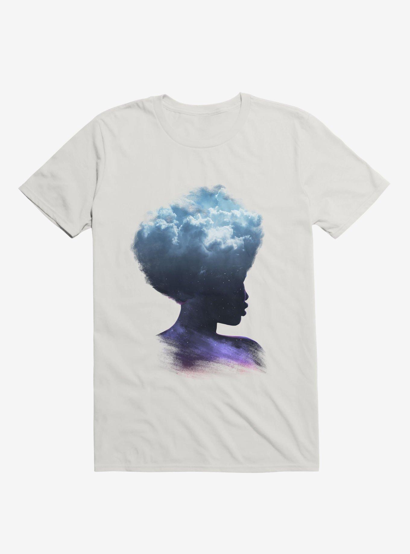 Head In The Clouds Galaxy White T-Shirt, WHITE, hi-res