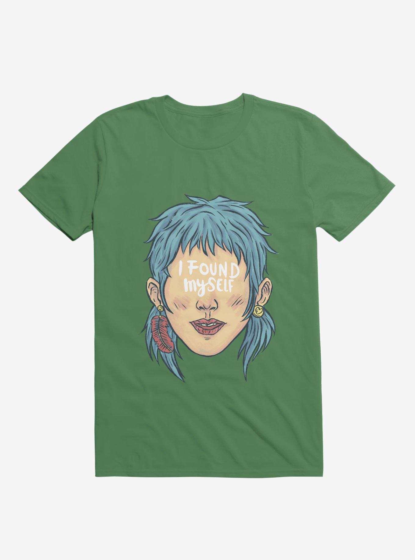 I Found Myself Blue Haired Irish Green T-Shirt