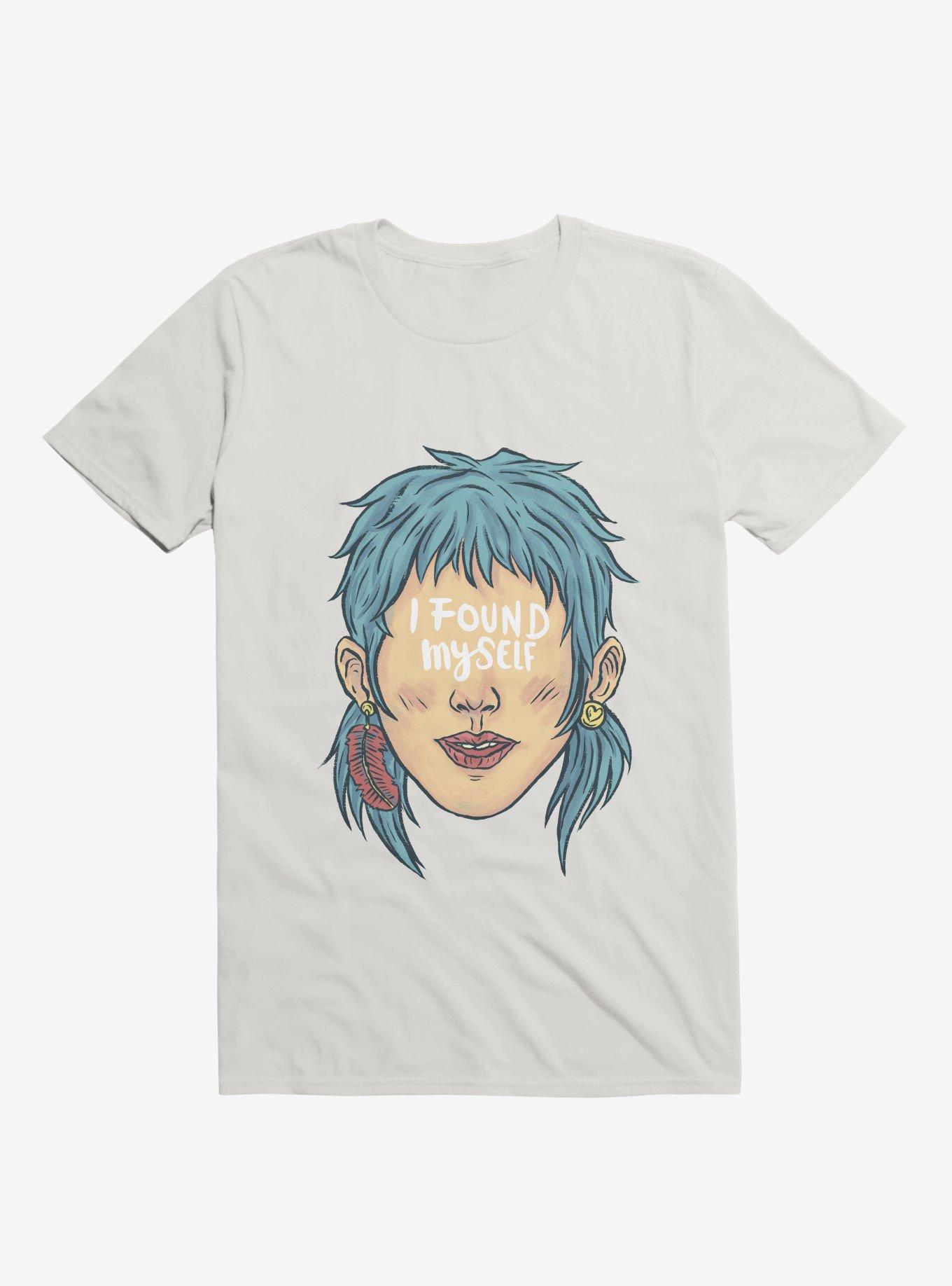 I Found Myself Blue Haired White T-Shirt, WHITE, hi-res