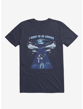 I Want To Be Leaving Astronaut Navy Blue T-Shirt, , hi-res