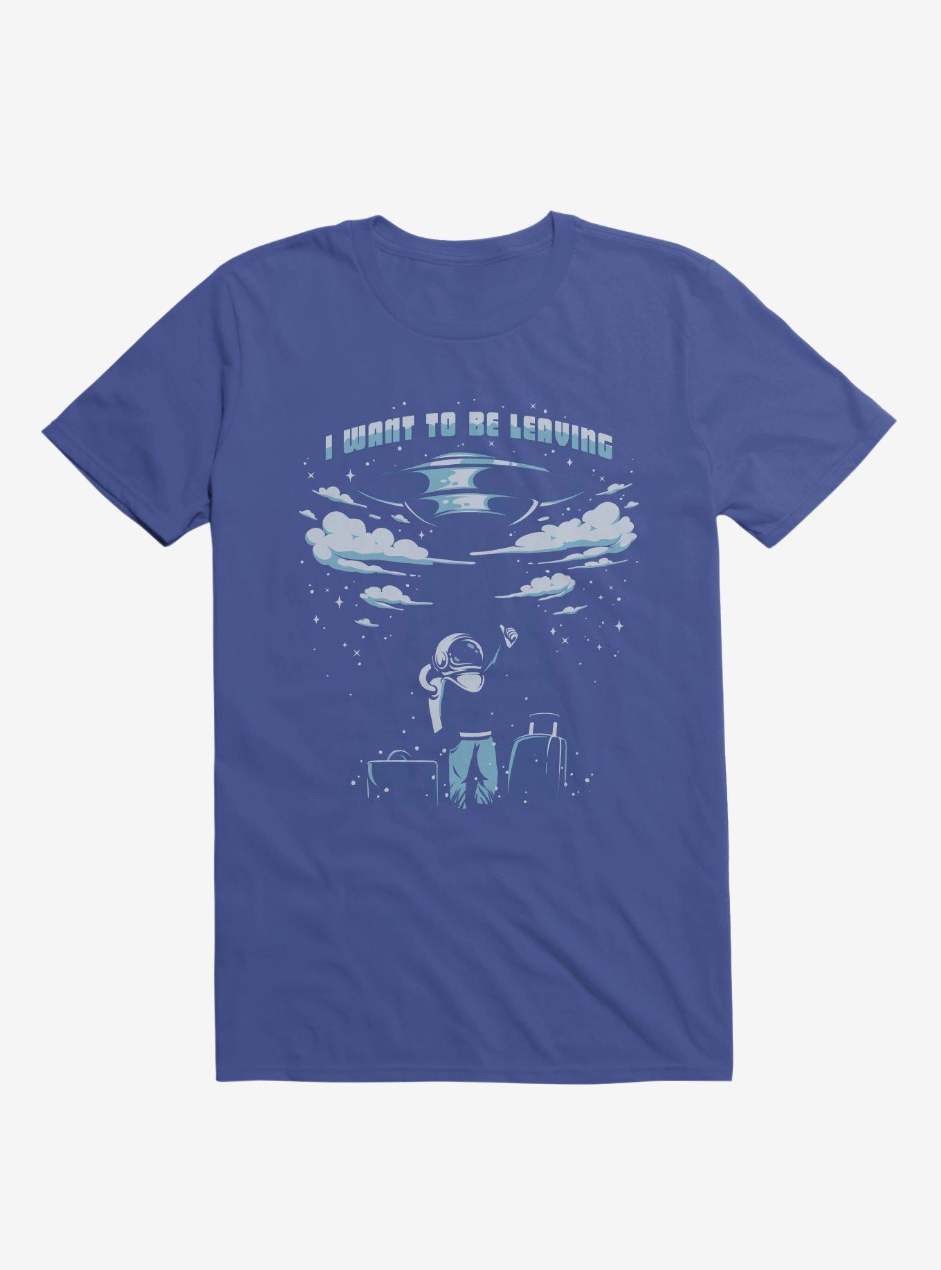 I Want To Be Leaving Astronaut Royal Blue T-Shirt, , hi-res