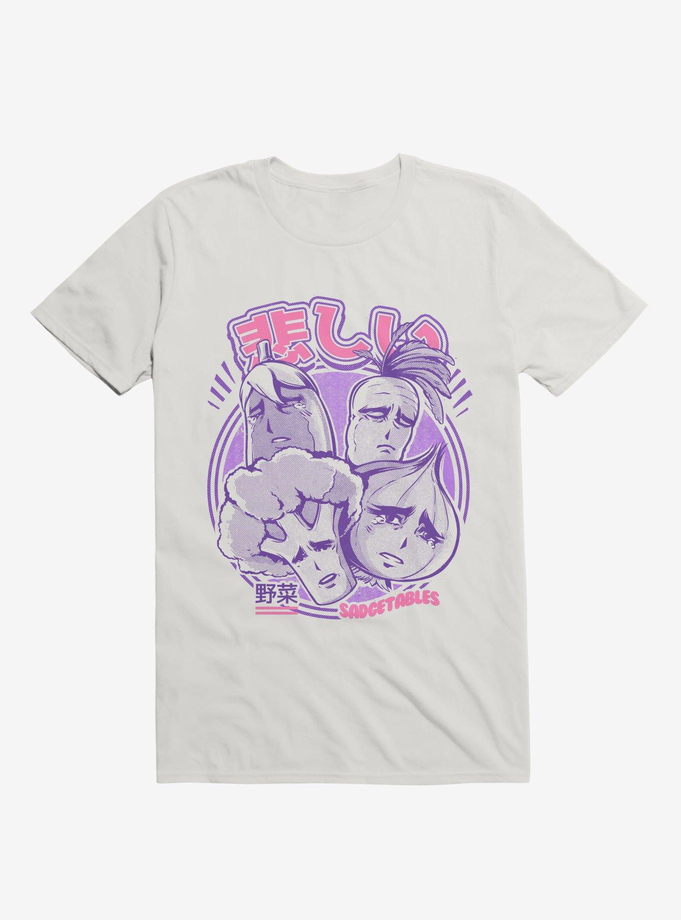 Sadgetables Vegetables White T-Shirt, WHITE, hi-res