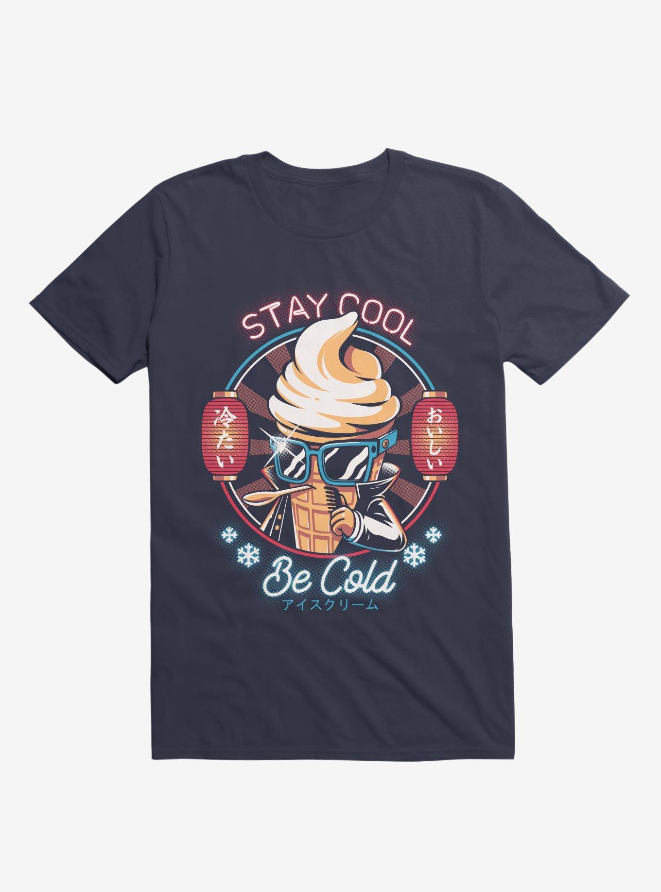 Stay Cool Be Cold Navy Blue T-Shirt, NAVY, hi-res