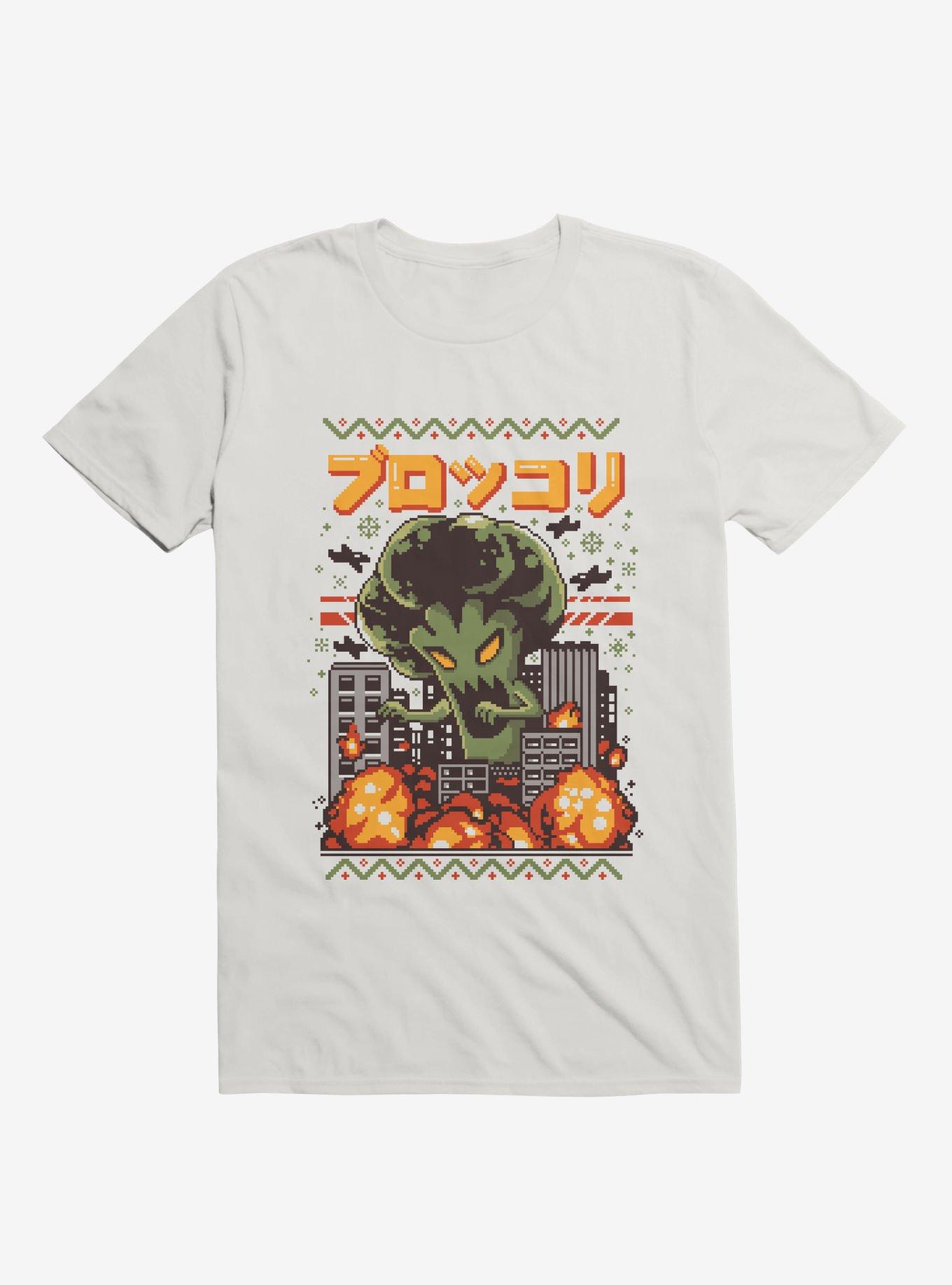 THE Broccozilla Ugly Holiday White T-Shirt, , hi-res