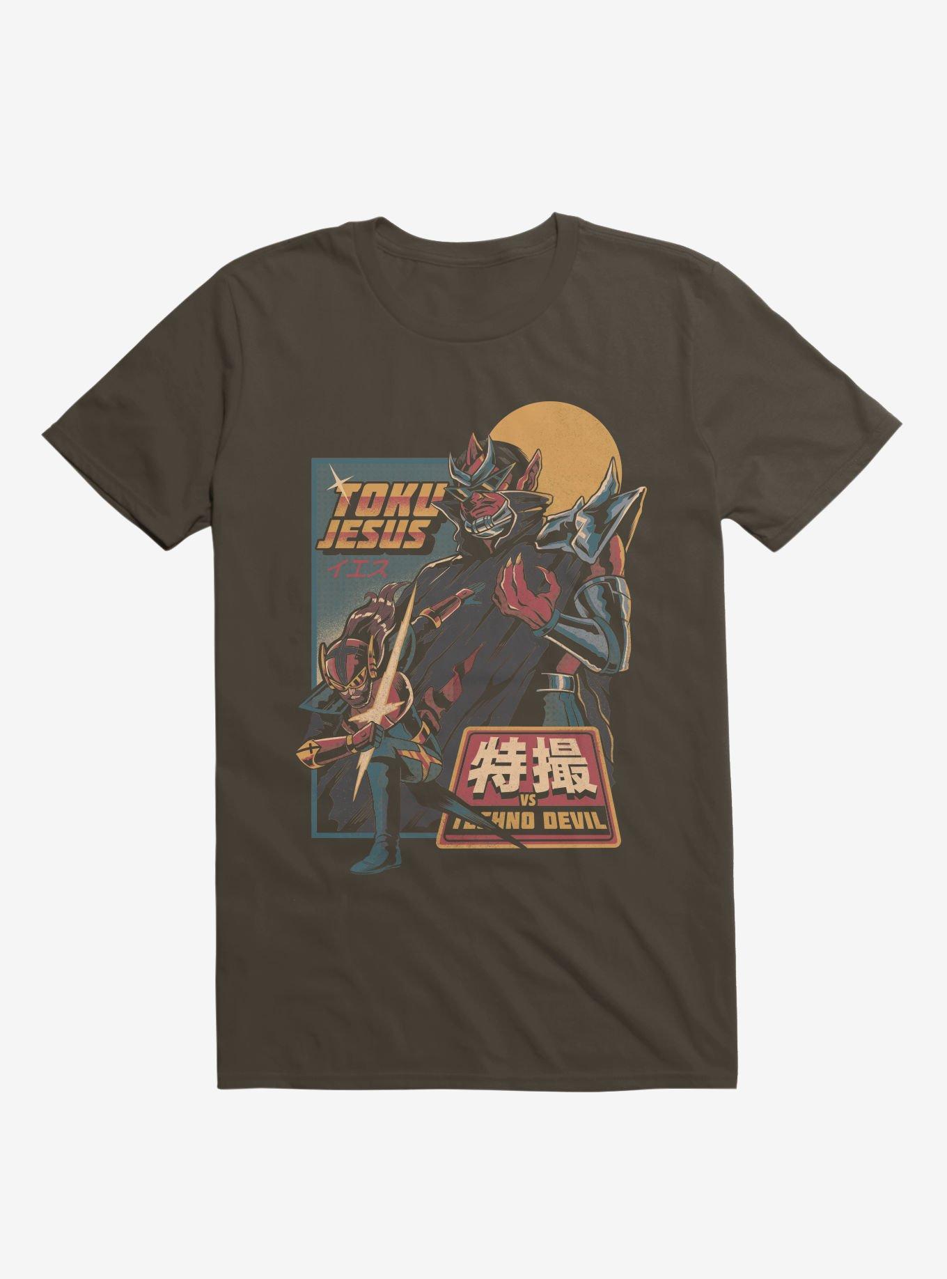 TokuJesus VS. Techno Devil Brown T-Shirt, , hi-res