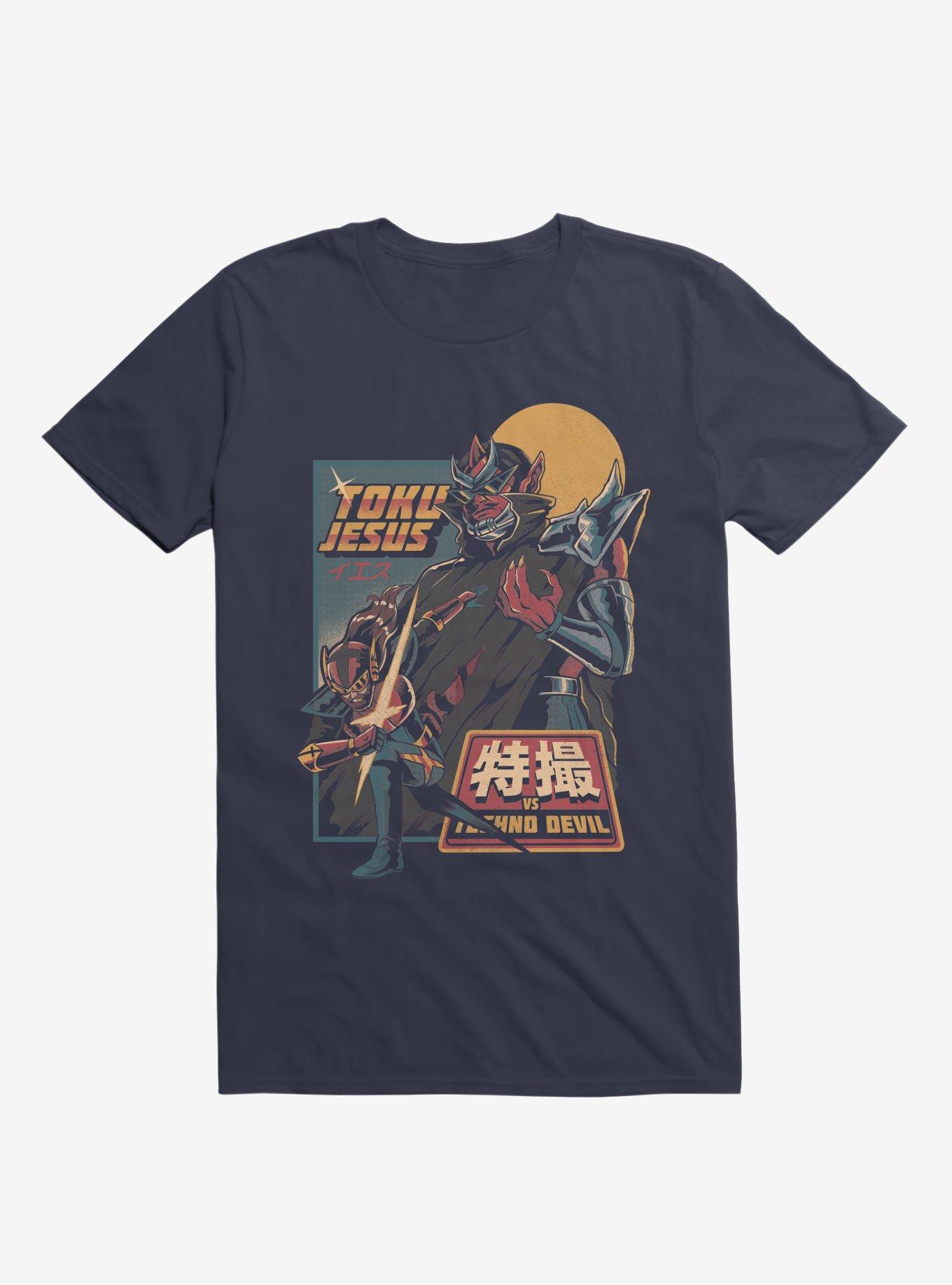 TokuJesus VS. Techno Devil Navy Blue T-shirt