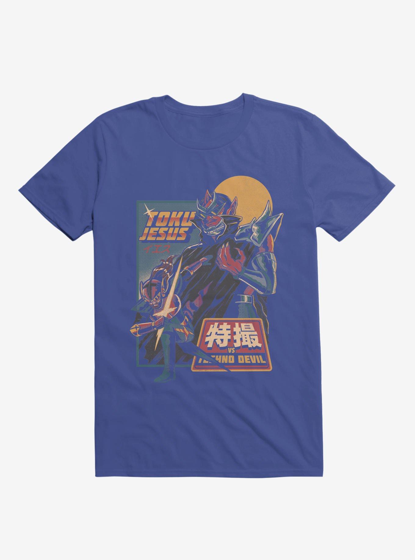 TokuJesus VS. Techno Devil Royal Blue T-Shirt, , hi-res