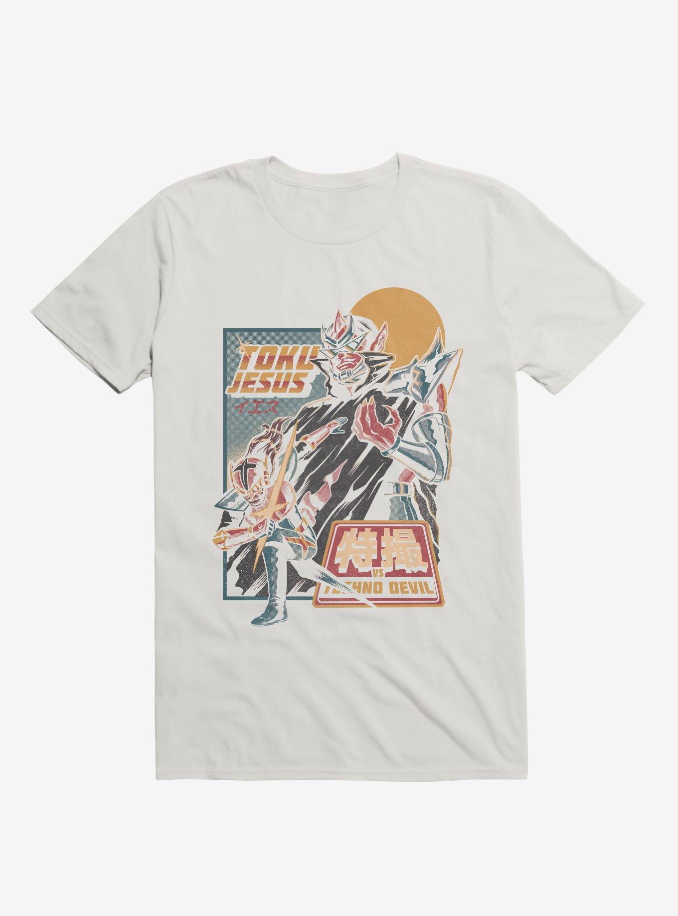 TokuJesus VS. Techno Devil White T-Shirt, , hi-res