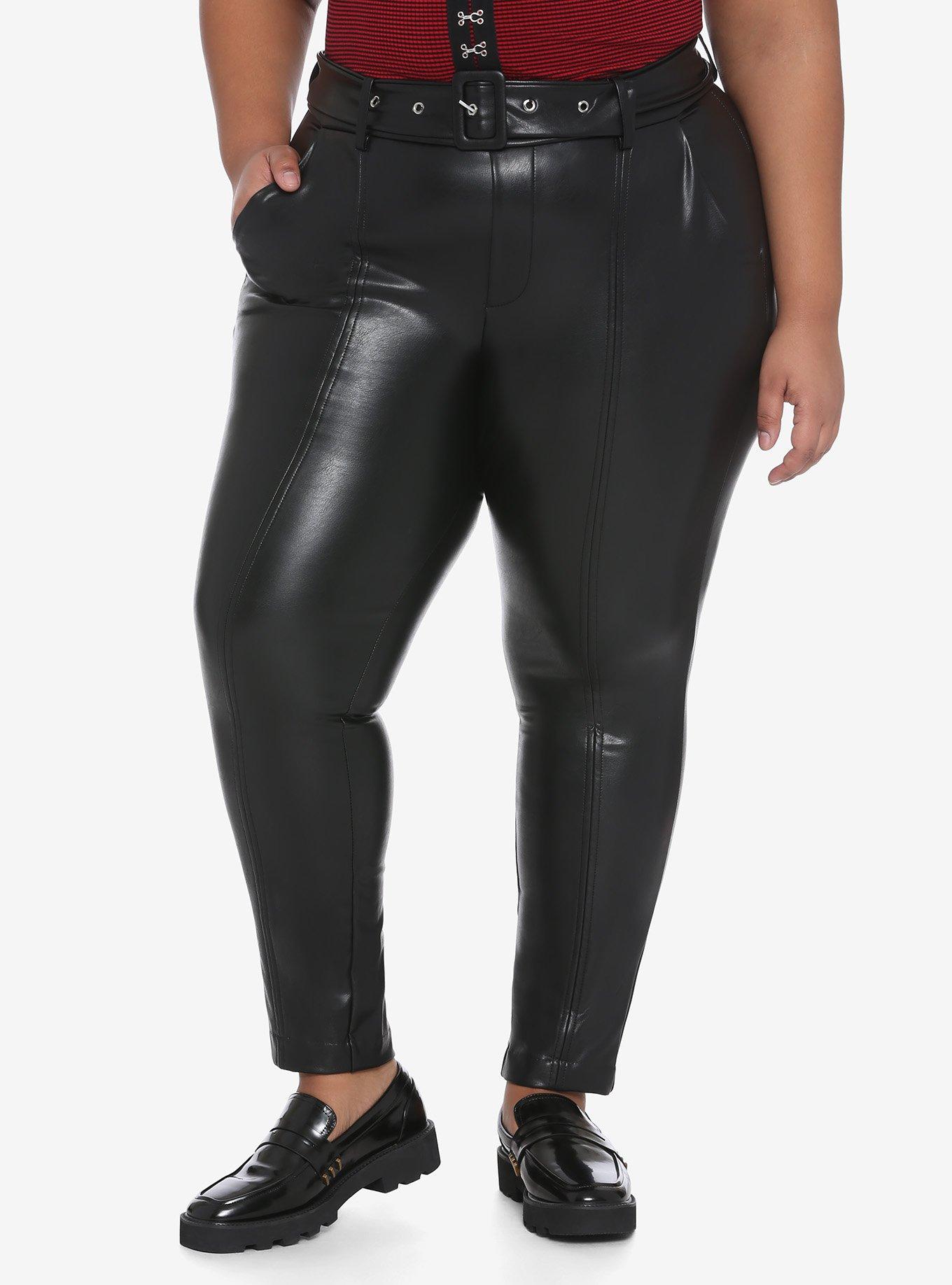 Black Faux Leather Pants Plus Size