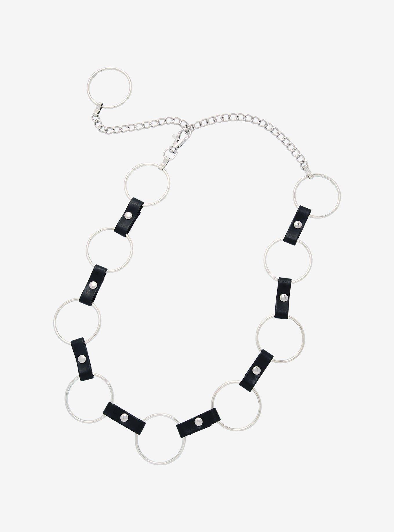 O-Ring & Chain Belt, SILVER, hi-res