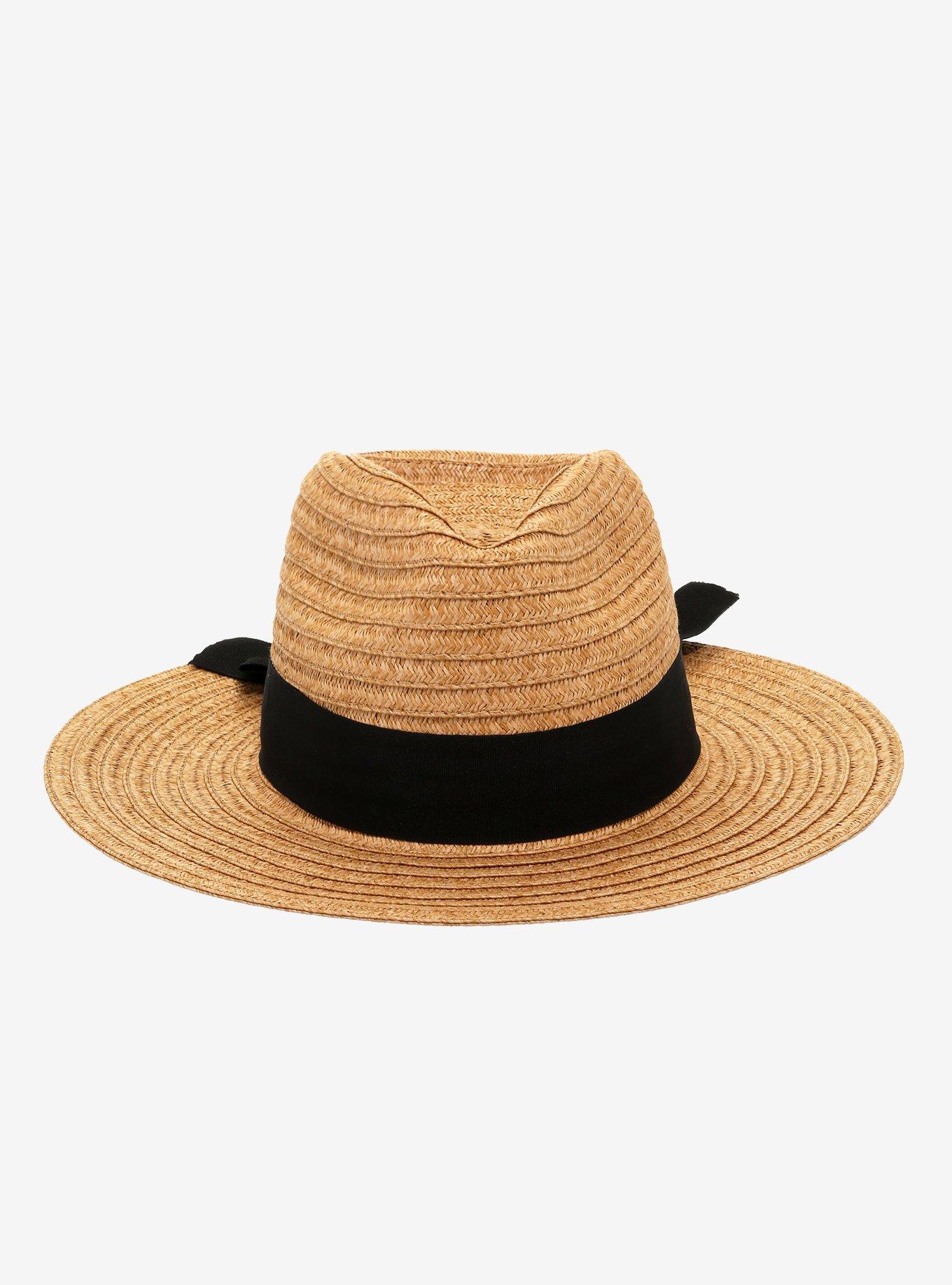 Straw Wide Brim Fedora, , hi-res