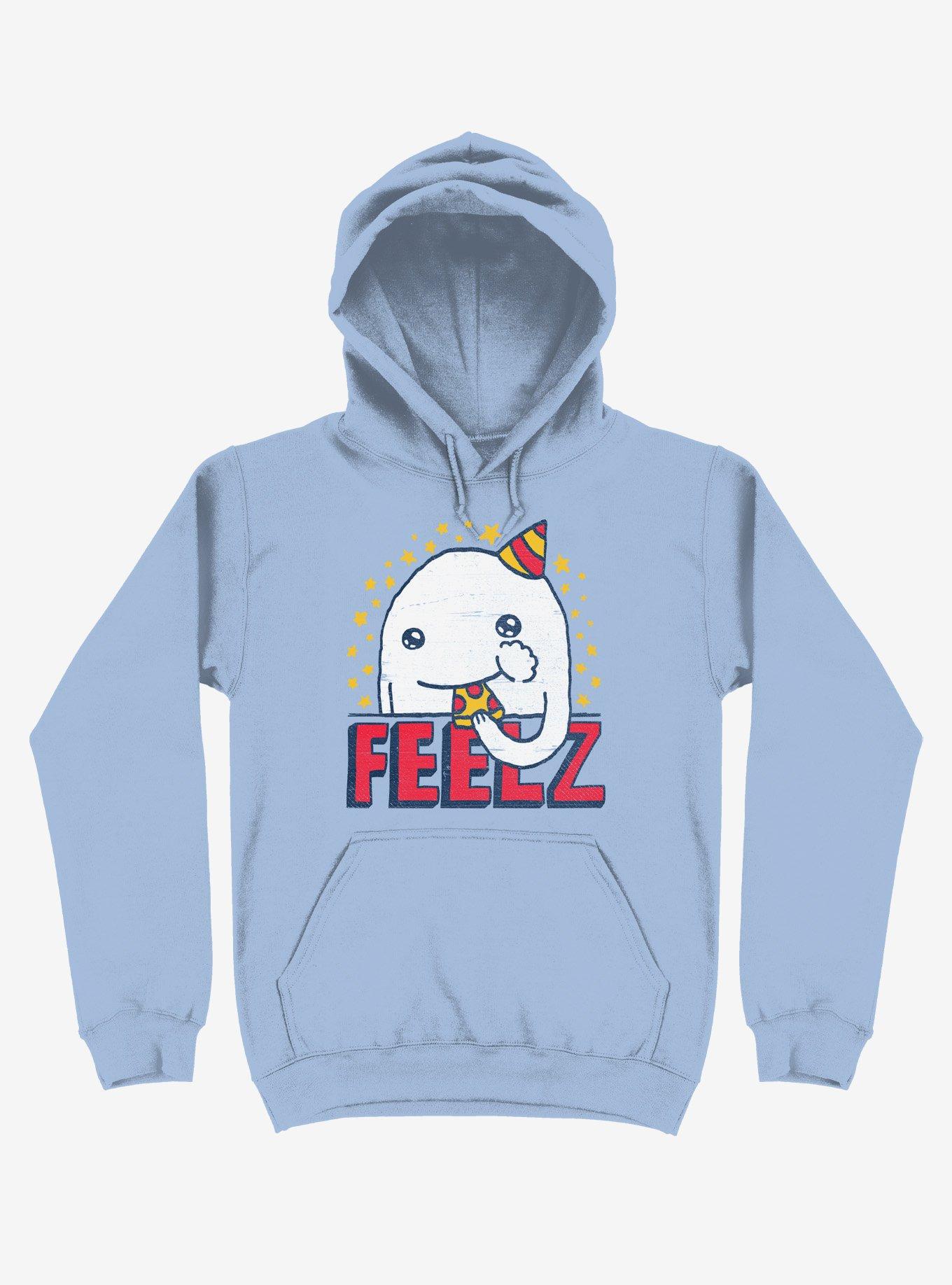 All Of The Feelz Pizza Light Blue Hoodie, , hi-res