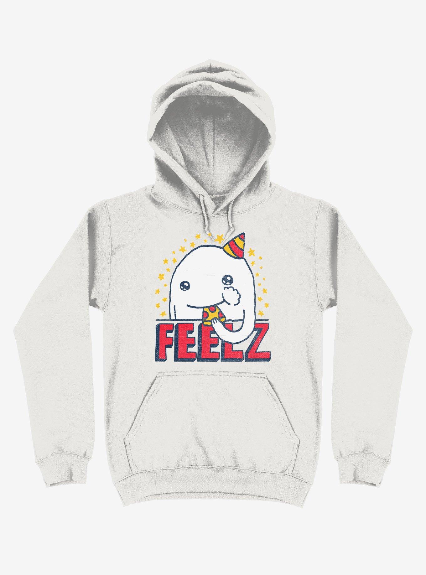 All Of The Feelz Pizza White Hoodie, , hi-res
