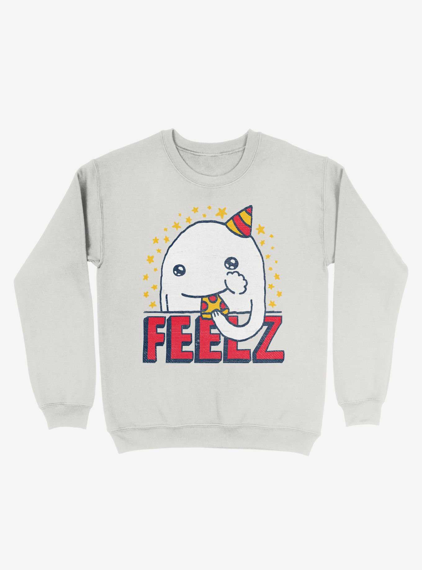 All Of The Feelz Pizza White Sweatshirt, , hi-res