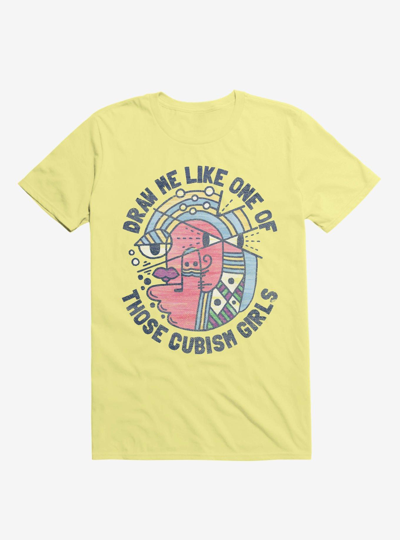 Draw Me Like On Of Those Cubism Girls Yellow T-Shirt, , hi-res