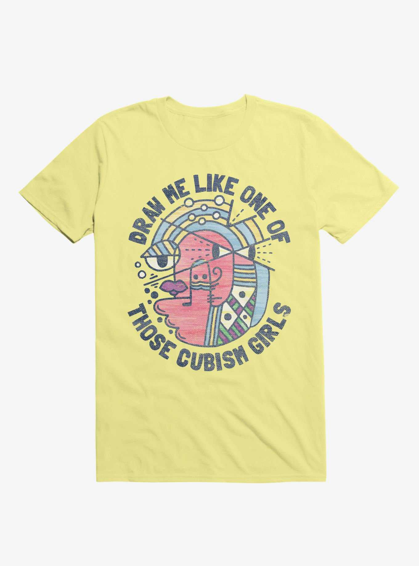 Draw Me Like On Of Those Cubism Girls Yellow T-Shirt, , hi-res