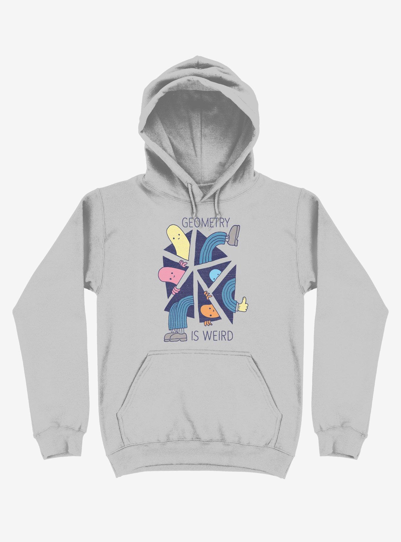 Geometry Is Weird Silver Hoodie, SILVER, hi-res