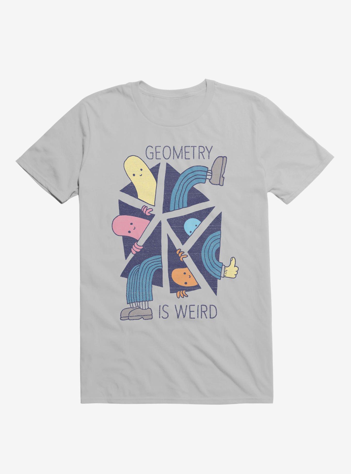 Geometry Is Weird Silver T-Shirt, SILVER, hi-res