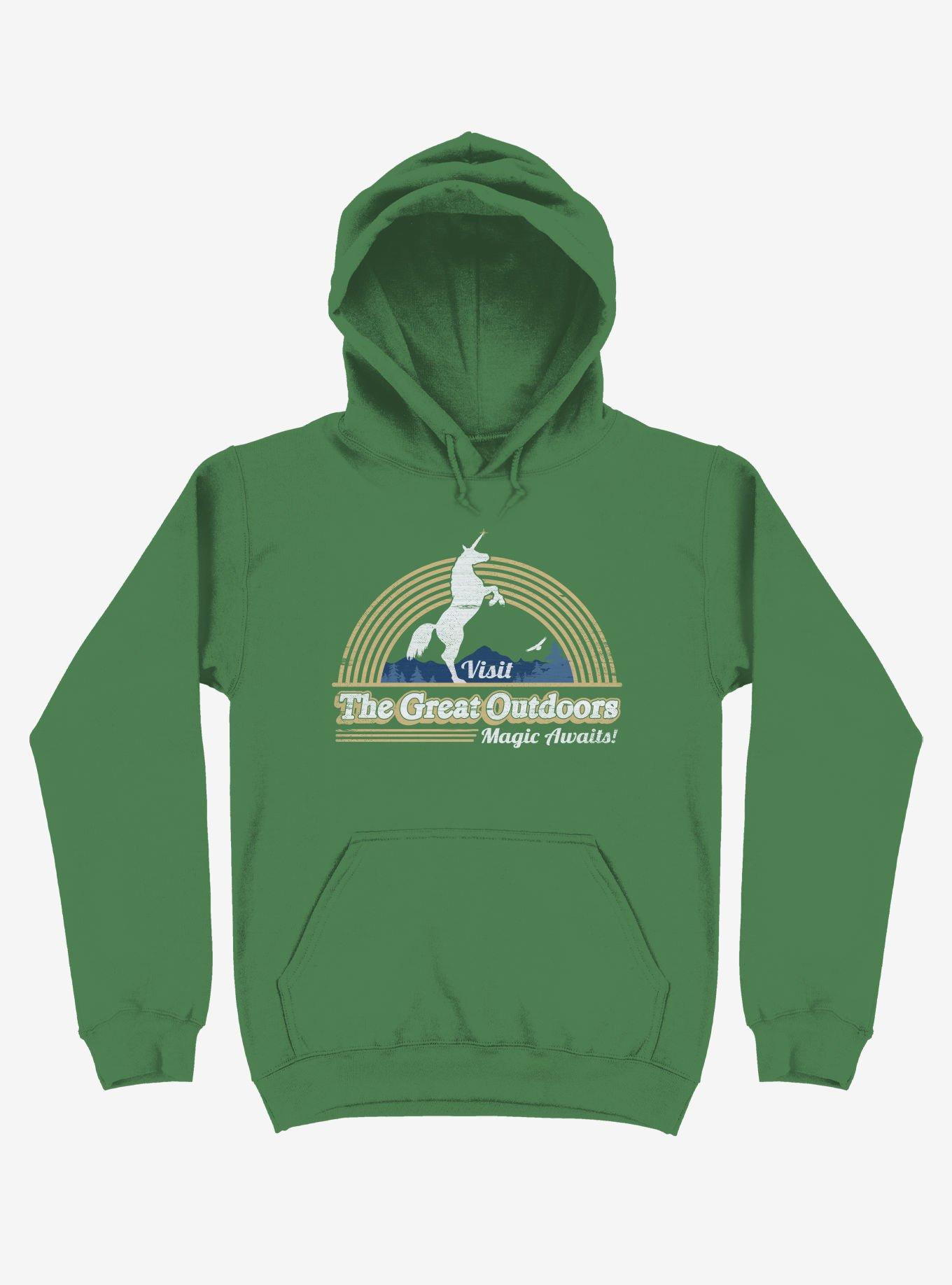 Magic Awaits! Unicorn Kelly Green Hoodie, KELLY GREEN, hi-res