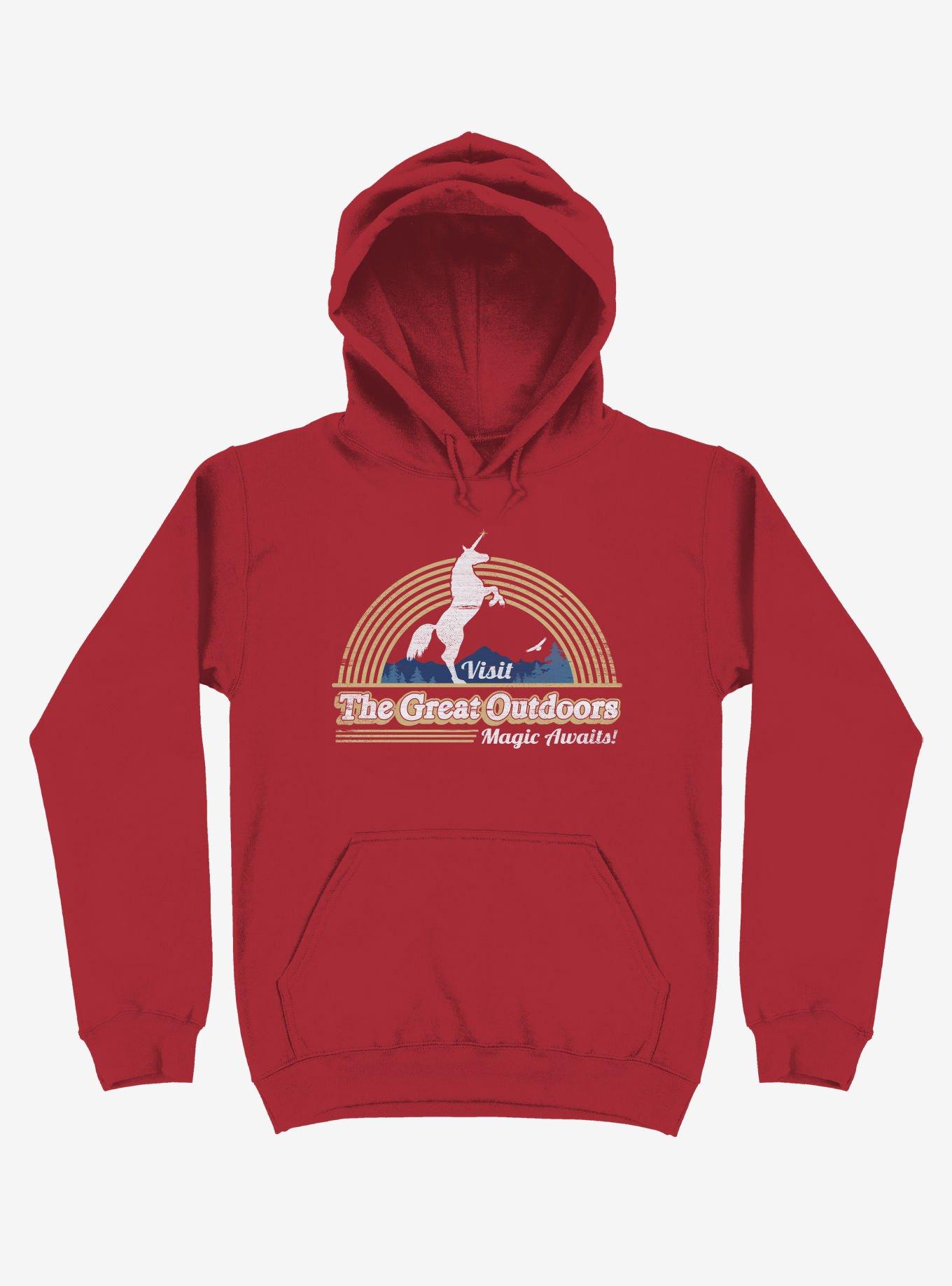 Magic Awaits! Unicorn Red Hoodie, , hi-res