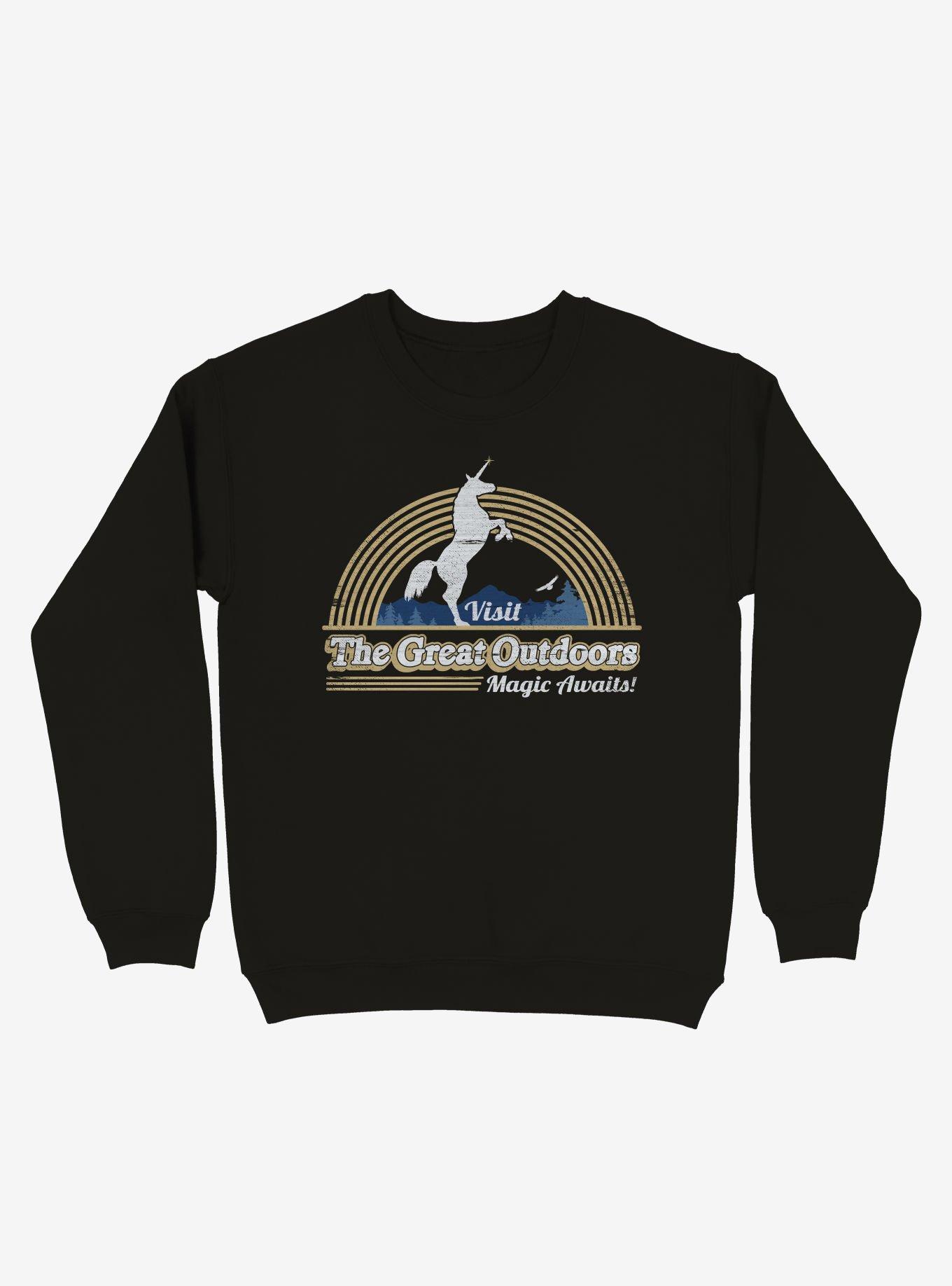 Magic Awaits! Unicorn Black Sweatshirt, , hi-res