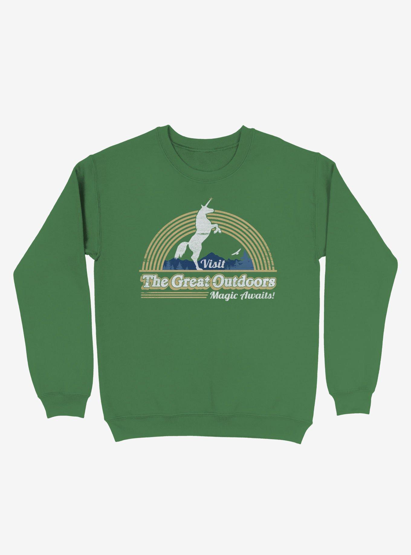 Magic Awaits! Unicorn Kelly Green Sweatshirt, , hi-res