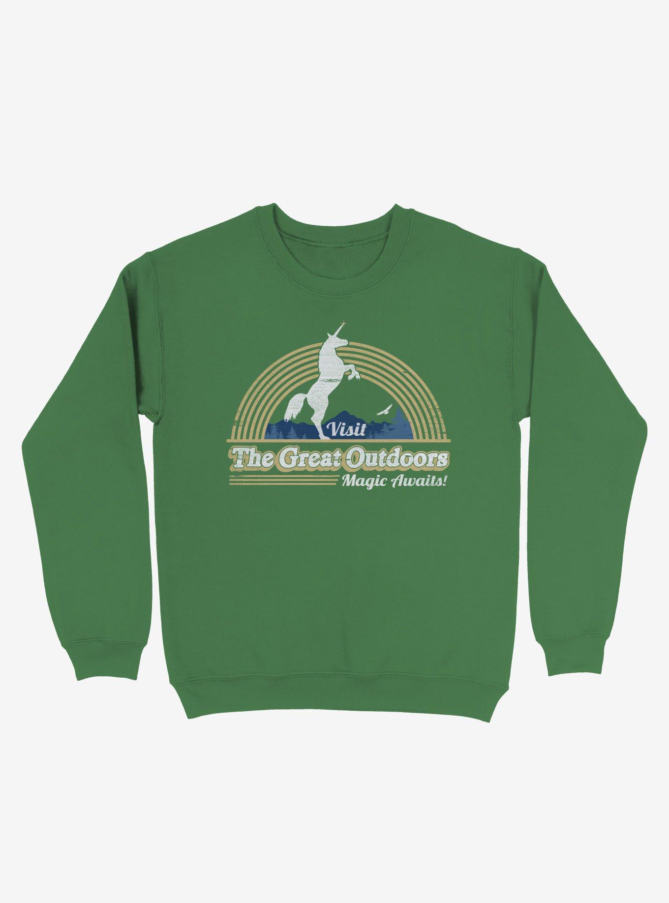 Magic Awaits! Unicorn Kelly Green Sweatshirt, KELLY GREEN, hi-res