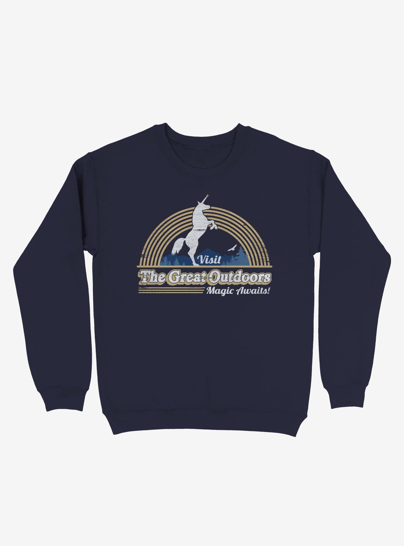 Magic Awaits! Unicorn Navy Blue Sweatshirt, , hi-res
