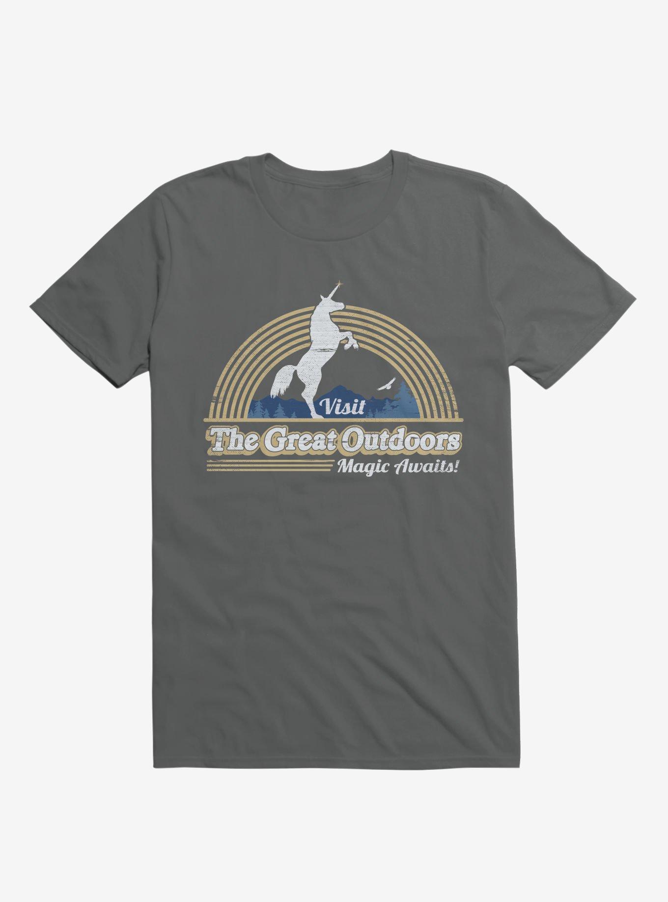 Magic Awaits! Unicorn Asphalt Grey T-Shirt, , hi-res