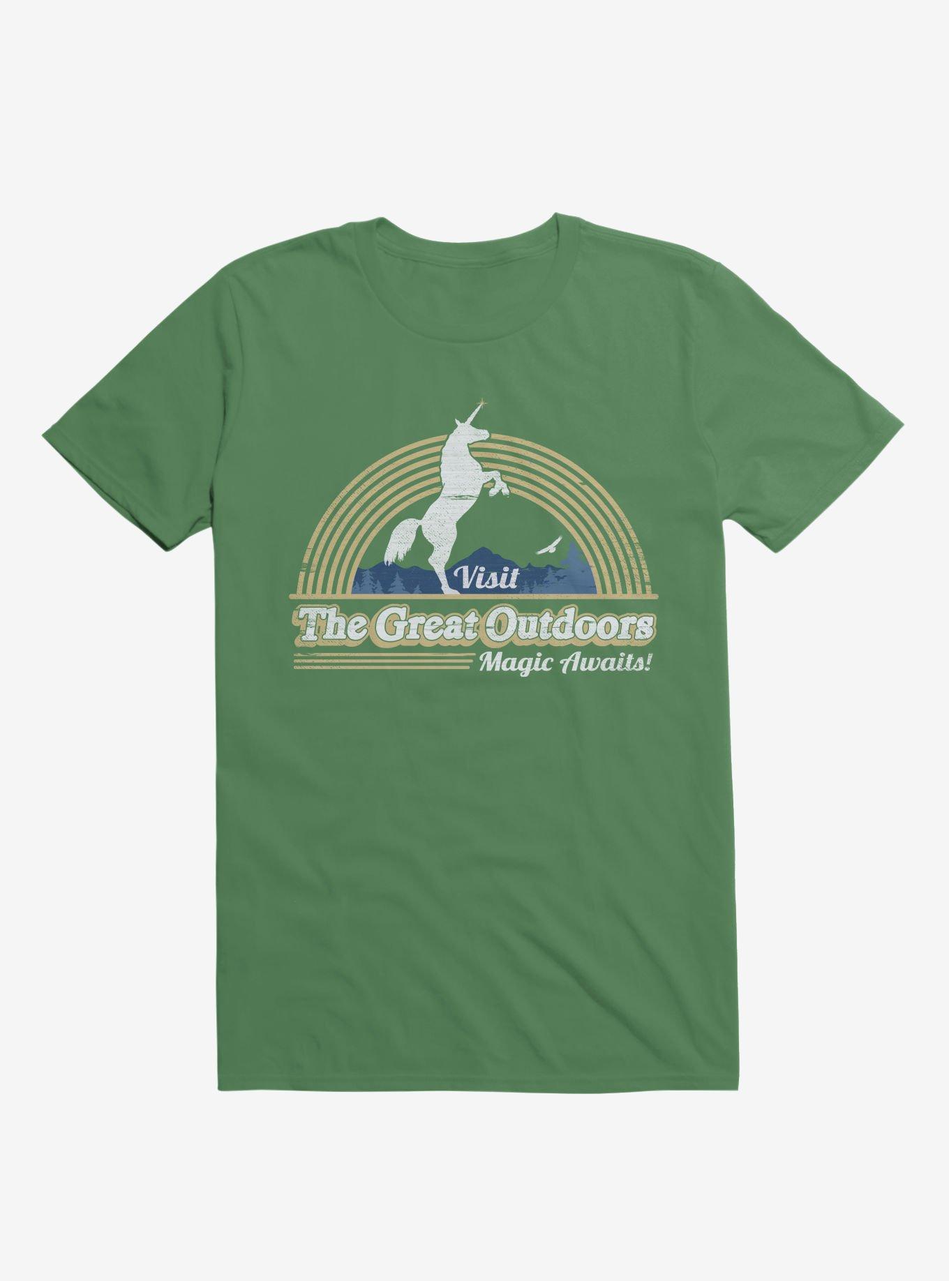 THRDLESS Magic Awaits! Unicorn Kelly Green T-Shirt