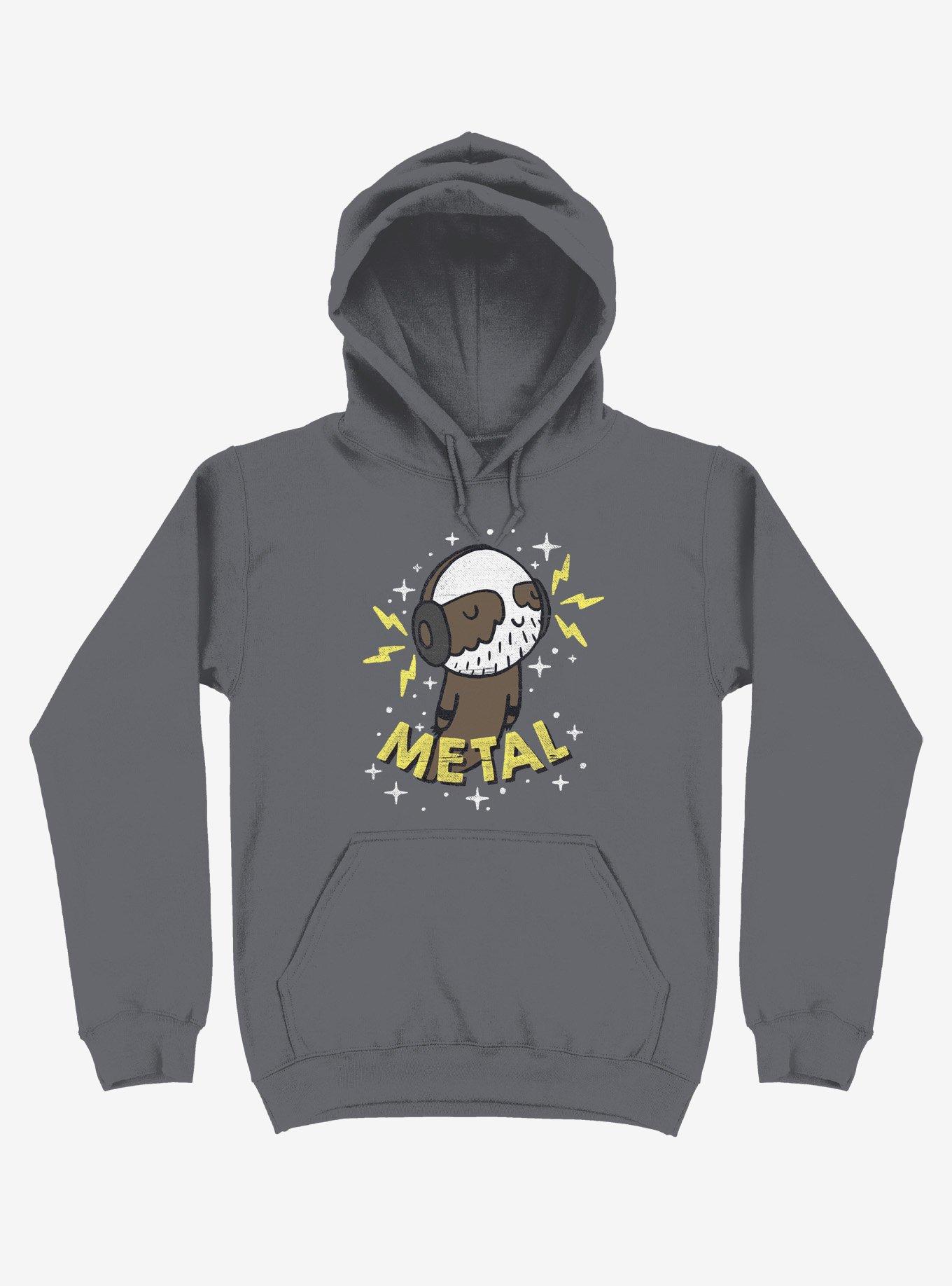 Metal Is My Co-Pilot Asphalt Grey Hoodie, ASPHALT, hi-res