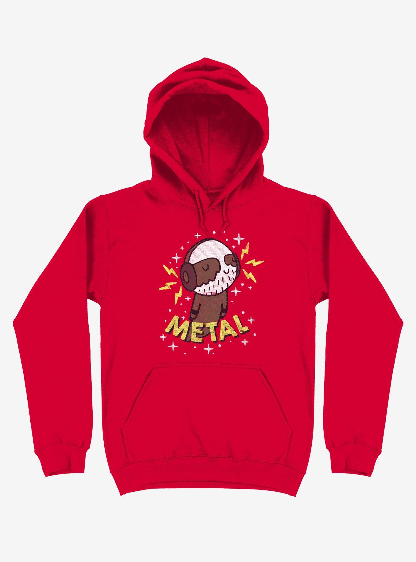 Metal Is My Co-Pilot Red Hoodie, , hi-res