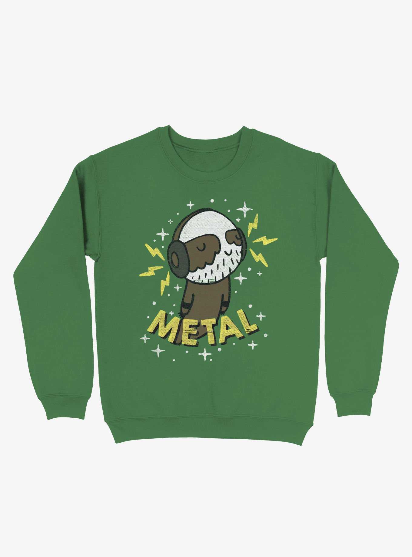 Metal Is My Co-Pilot Kelly Green Sweatshirt, , hi-res
