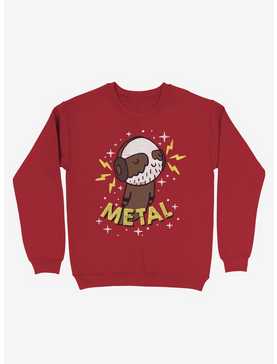 Metal Is My Co-Pilot Red Sweatshirt, , hi-res